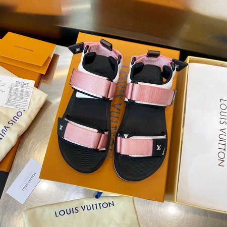 Louis Vuitton Arcade flat sandals with Velcro LV letters