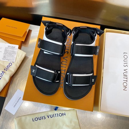 Louis Vuitton Arcade flat sandals with Velcro LV letters