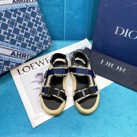 Dior Hemp rope platform sandals