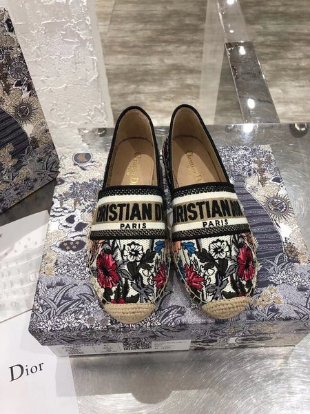 Dior Patterned jacquard embroidery Espadrilles