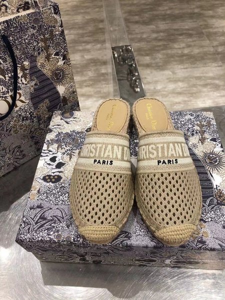 Dior Patterned jacquard embroidery Espadrilles