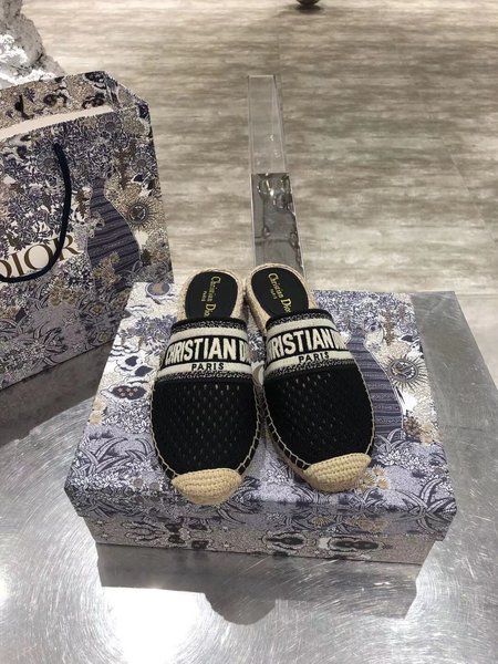 Dior Patterned jacquard embroidery Espadrilles