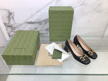 Gucci Horsebit sheepskin women s heel height: 5.5cm