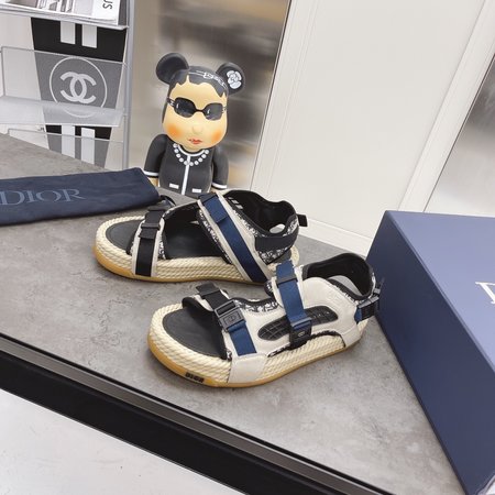 Dior Hemp rope sandals CD buckle