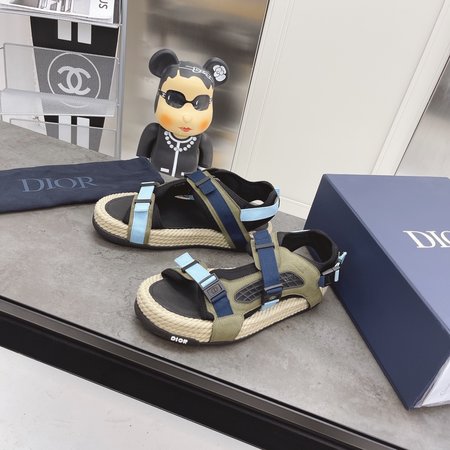 Dior Hemp rope sandals CD buckle