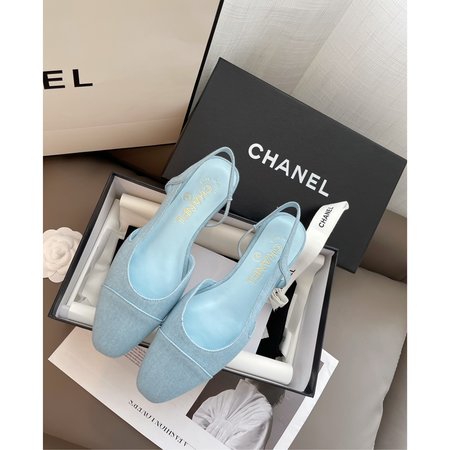 Chanel Denim slingback