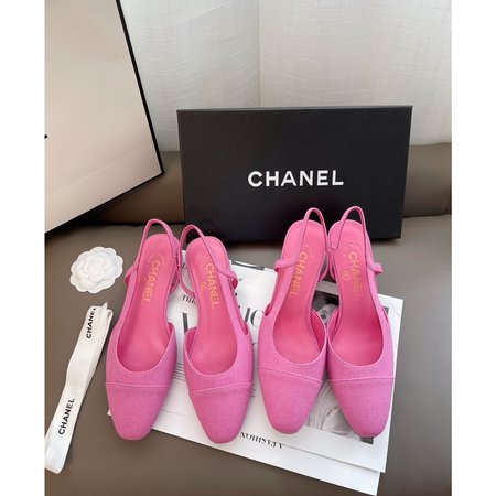 Chanel Denim slingback