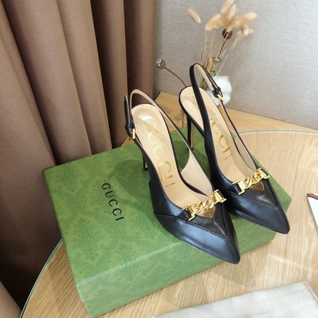 Gucci Leather pointed high heel women s shoes