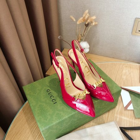 Gucci Leather pointed high heel women s shoes