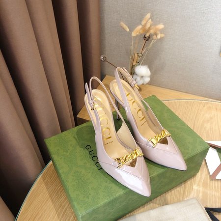 Gucci Leather pointed high heel women s shoes