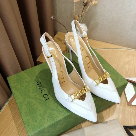 Gucci Leather pointed high heel women s shoes