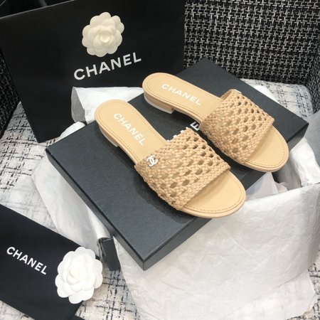 Chanel Slippers woven upper