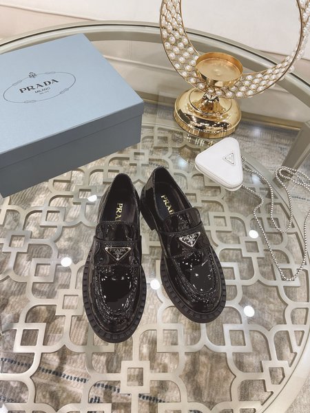 Prada Classic triangle logo loafers