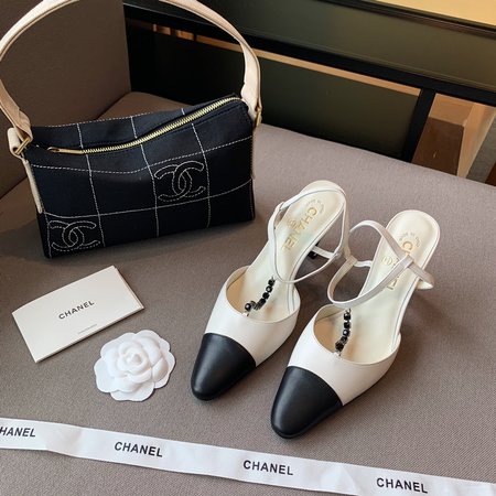 Chanel Vintage bow leather women s shoes