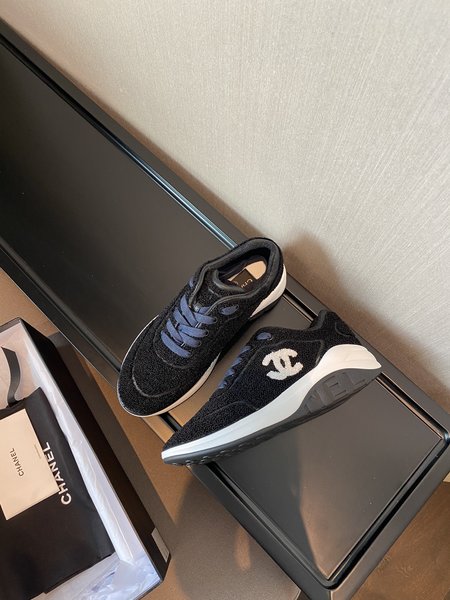 Chanel Embroidered Suede sneakers