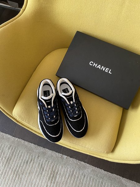 Chanel Embroidered Suede sneakers