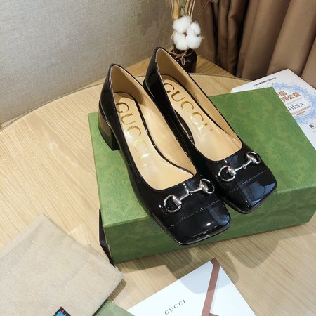 Gucci Patent leather square toe women s shoes