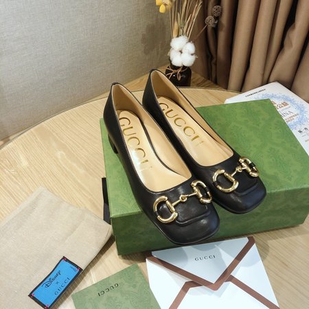 Gucci Sheepskin square toe women s shoes