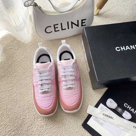 Chanel CC Logo color stitching sports running shoes