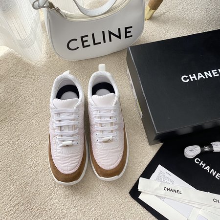 Chanel CC Logo color stitching sports running shoes