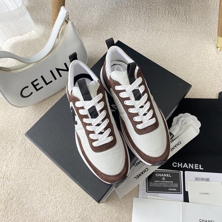 Chanel CC Logo color stitching sports running shoes