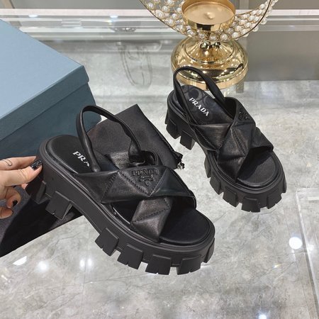Prada Platform Sawtooth Sandals