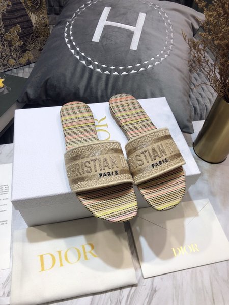 Dior Dway flat sandals/block heel slingback slippers