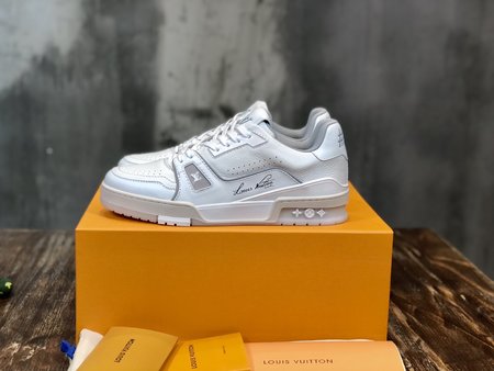 Louis Vuitton Canvas platform shoes LOGO