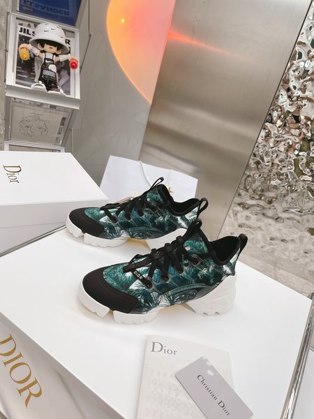 Dior Sneakers silk cowhide 3D pattern