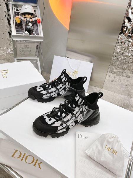 Dior Reflective sneakers silk cowhide 3D pattern