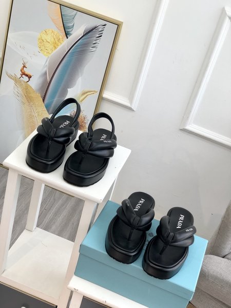 Prada Platform leather sandals
