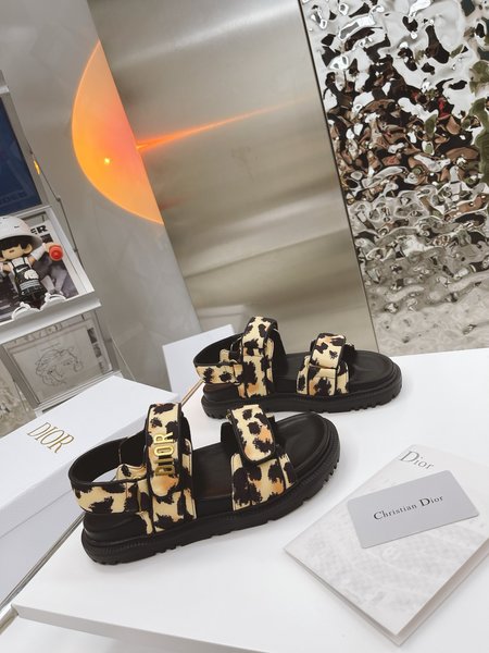 Dior Velcro leather sandals