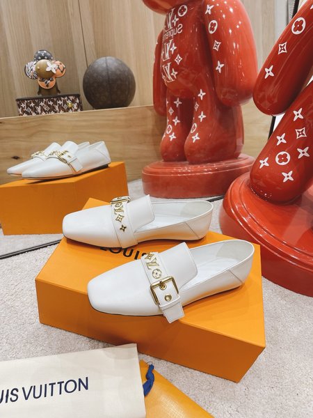 Louis Vuitton Classic Monogram Leather Shoes Loafers