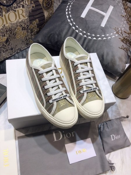 Dior Imported lambskin woven fabric casual shoes