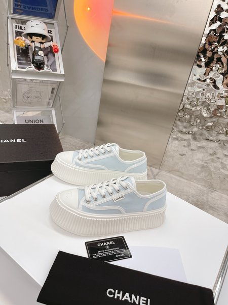 Chanel Platform canvas casual shoes