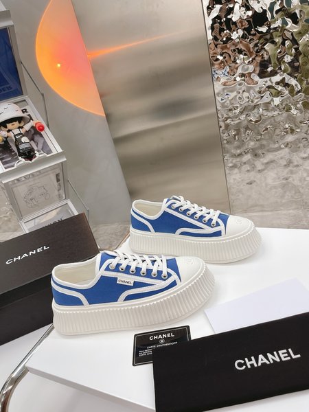 Chanel Platform canvas casual shoes