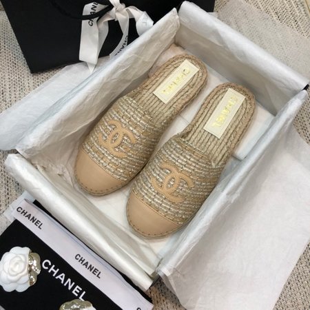 Chanel Hemp rope woven slippers