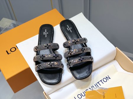 Louis Vuitton Aeal Series Rhinestone Hot Rhinestone Slippers