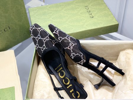 Gucci Rhinestone mesh sandals