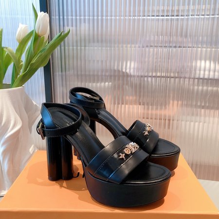 Louis Vuitton Cowhide chunky heel sandals