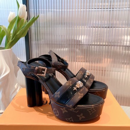 Louis Vuitton Cowhide chunky heel sandals