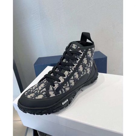 Dior Oblique embroidered fabric sneakers