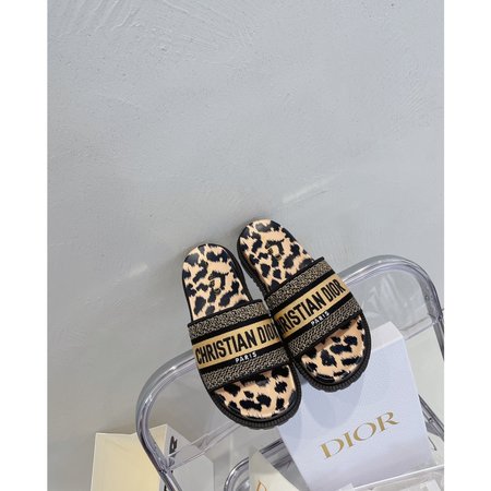 Dior Jacquard embroidered sandals and slippers