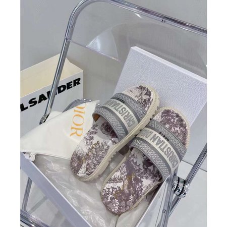 Dior Jacquard embroidered sandals and slippers