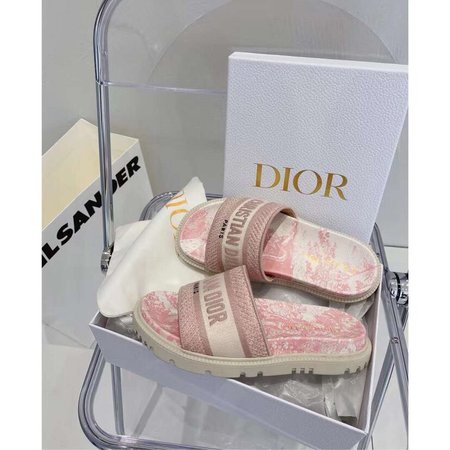 Dior Jacquard embroidered sandals and slippers