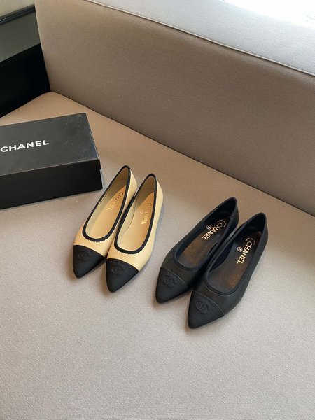 Chanel Classic Color Block Pointed Toe Shoes