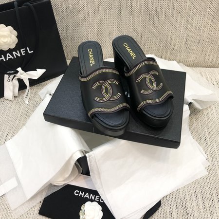 Chanel High heel slippers