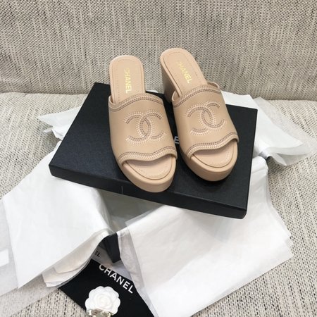 Chanel High heel slippers