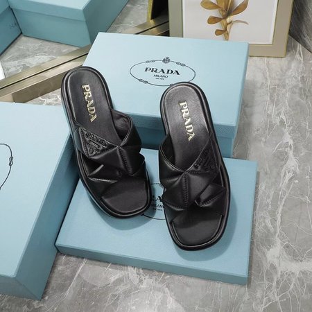 Prada cool casual platform slippers