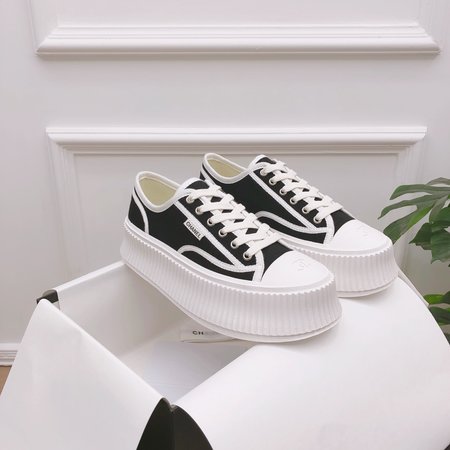 Chanel Platform High Top Canvas Casual Shoes Sneakers